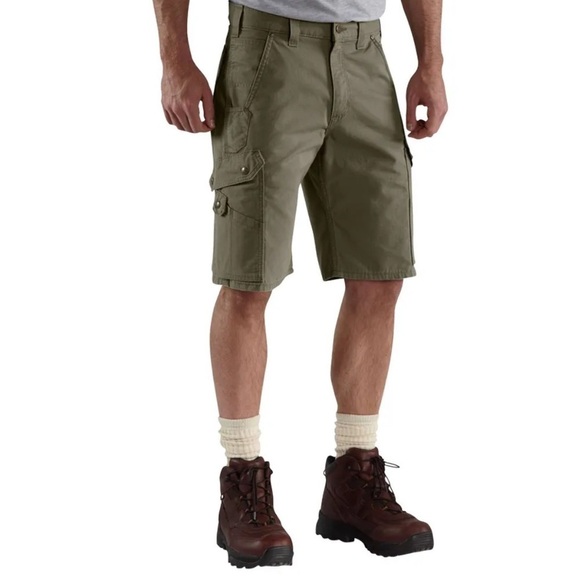Carhartt Cotton Ripstop Cargo Relaxed Fit Work Short Moss 50 - Picture 1 of 11